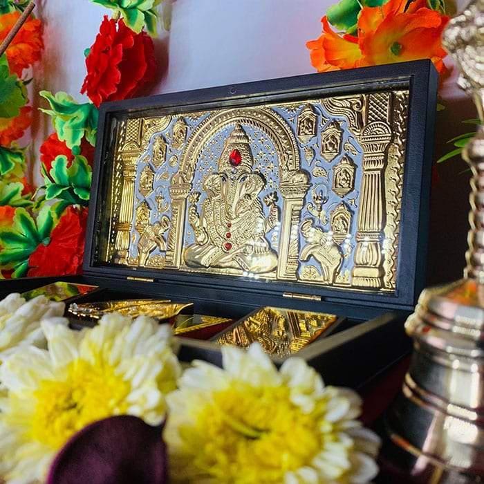 Ganesha Pocket Temple (24 Karat Gold & Silver Coated)